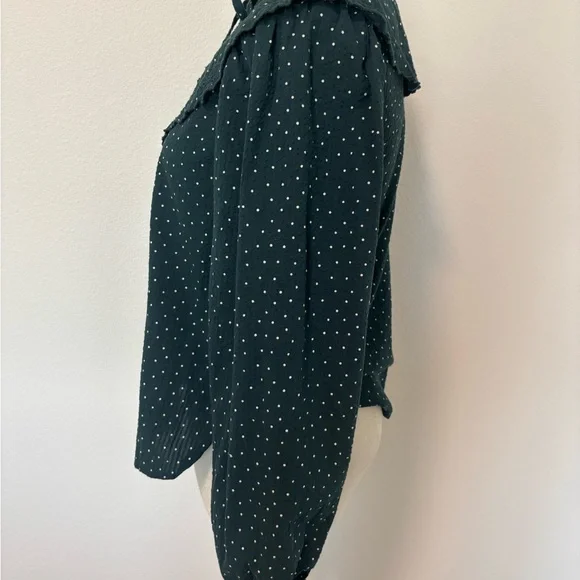 A New Day Green Blouse with White Dots - Picture 2 of 6